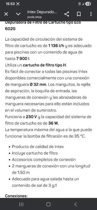 Depuradora Intex Gris