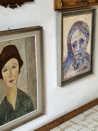 Dipinto antico su compensato 50x70