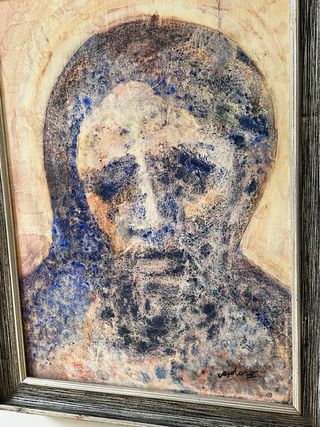 Dipinto antico su compensato 50x70