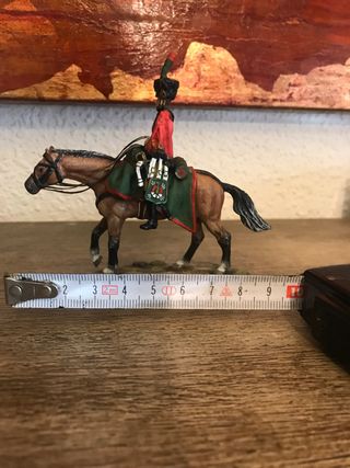 Figura plomo caballería militar