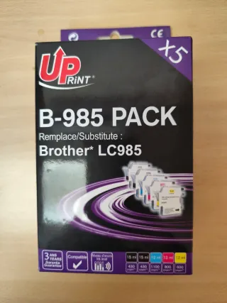 Pack 5 Cartuchos Tinta Brother LC985 Compatible
