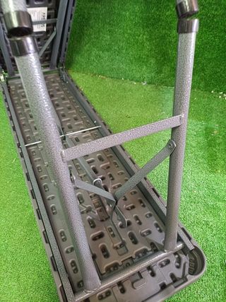 Arebos Banco Plegable para Cerveza Gris 183x28x43