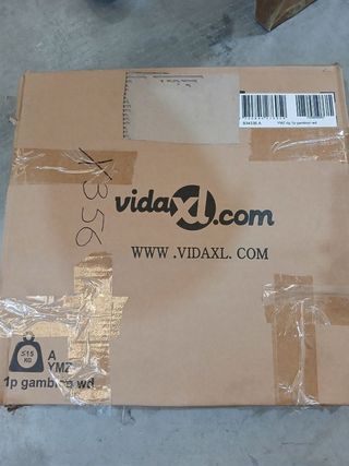 vidaXL Banco jardín diseño gaviones madera