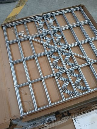 vidaXL Banco jardín diseño gaviones madera