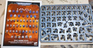 Warhammer 40,000 Space Marine Heads