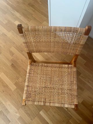 6 sillones mimbre/ rattan y madera tropical