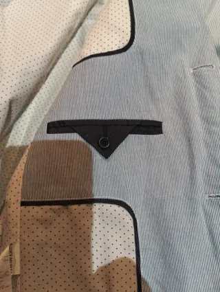 Chaqueta Americana Rayas azul de chico talla 13/14