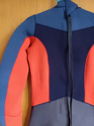 Neopreno infantil azul y naranja Talla 12