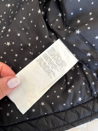 Giubbino trapuntato fine OVS nero 2/3 anni 98 cm