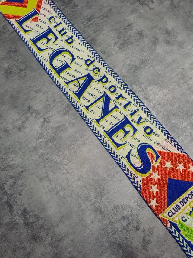 Bufanda Leganés Fútbol Vintage 90s Soccer Scarf