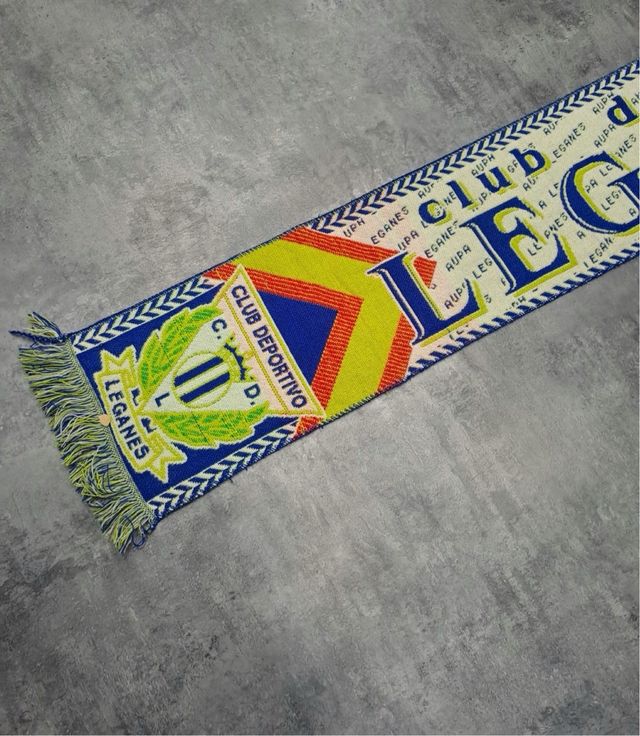 Bufanda Leganés Fútbol Vintage 90s Soccer Scarf