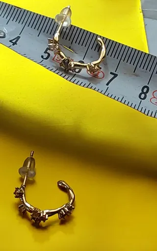 Pendientes Aro Zirconita Colores Oro