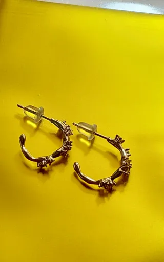 Pendientes Aro Zirconita Colores Oro