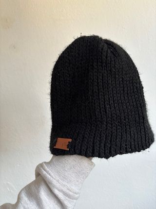 Gorro de lana tejido negro
