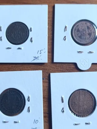 Lote 4 Monedas Españolas Antiguas Cobre