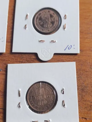 Lote 4 Monedas Españolas Antiguas Cobre