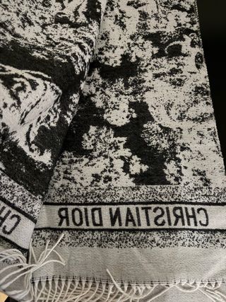 Bufanda Christian Dior Blanca y Negra