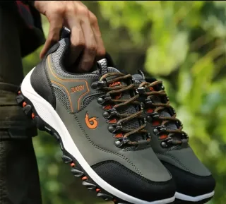 Zapatos de senderismo ZUODI verdes y naranjas