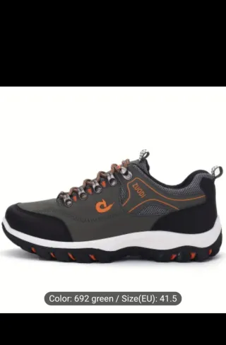 Zapatos de senderismo ZUODI verdes y naranjas