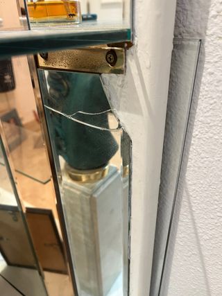 Recibidor consola cristal y mármol