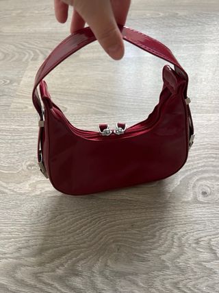 Bolso Hobo Charol Rojo