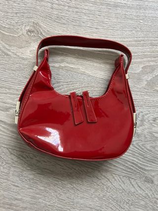 Bolso Hobo Charol Rojo