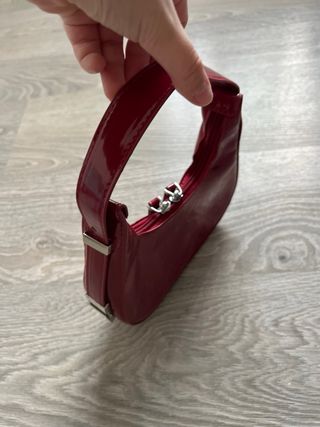 Bolso Hobo Charol Rojo