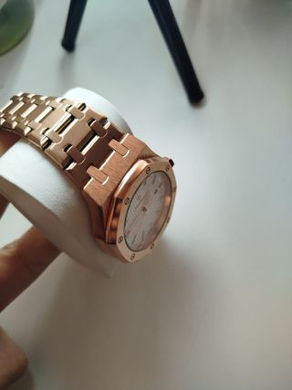 Orologio Poedagar Oak in oro rosa da 41mm bianco
