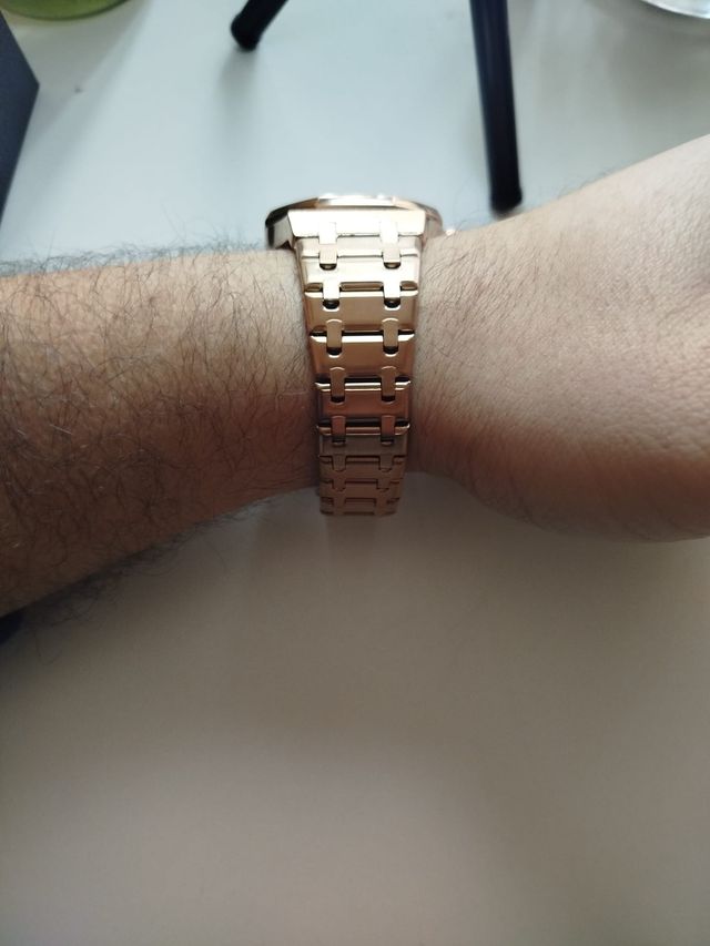 Reloj Poedagar Oak Rose Gold 41mm Blanco