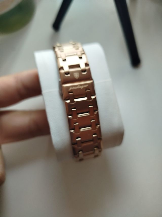 Reloj Poedagar Oak Rose Gold 41mm Blanco