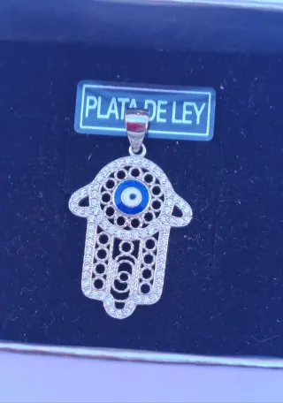 Colgante plata 925 Mano Fátima Ojo Turco Plata
