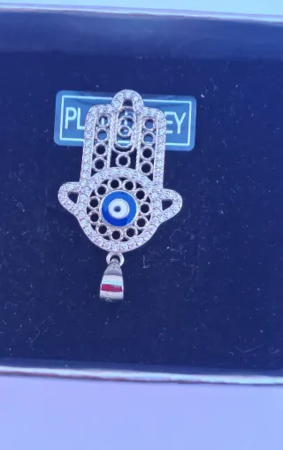 Colgante plata 925 Mano Fátima Ojo Turco Plata