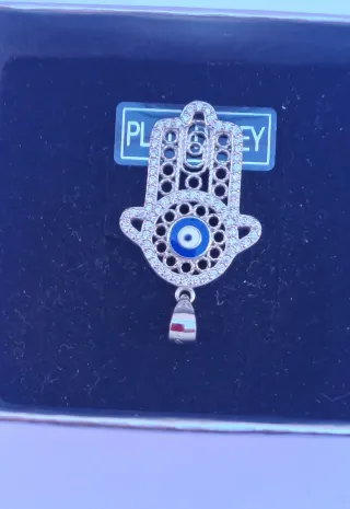 Colgante plata 925 Mano Fátima Ojo Turco Plata