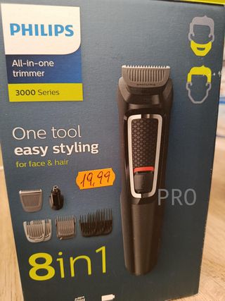Cortadora de pelo Philips Serie 3000, 8 en 1
