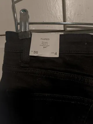 Pantalón Flared Sienna Mango Negro Talla 36