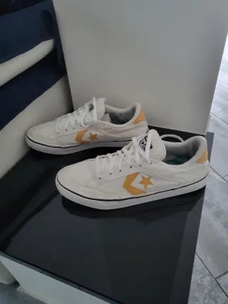 Converse All Star Player Bianco Giallo Taglia 45