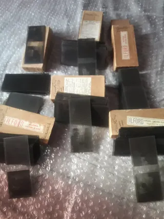 Lote 120 Placas Fotográficas Vidrio Antiguas Ilfor