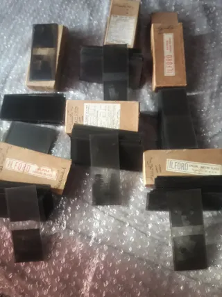 Lote 120 Placas Fotográficas Vidrio Antiguas Ilfor