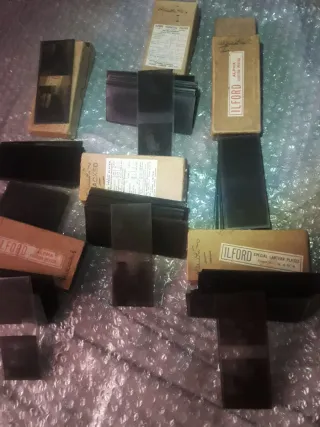 Lote 120 Placas Fotográficas Vidrio Antiguas Ilfor