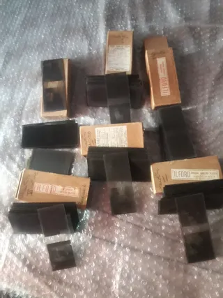 Lote 120 Placas Fotográficas Vidrio Antiguas Ilfor