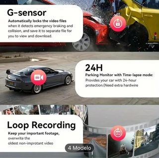 Cámara de salpicadero Dual 1080P (dash cam)