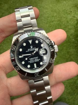 Rolex Submariner Negro/Plateado