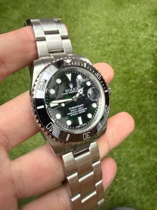 Rolex Submariner Negro/Plateado