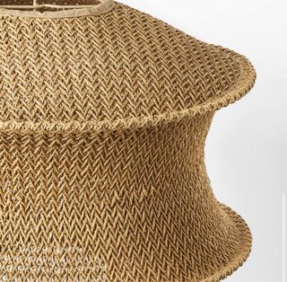 Lámpara colgante tejido beige y marrón