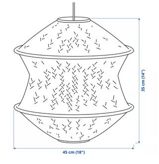 Lámpara colgante tejido beige y marrón