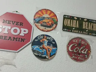 5 Carteles Metálicos Decorativos