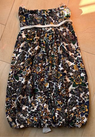 Vestido globo estampado multicolor