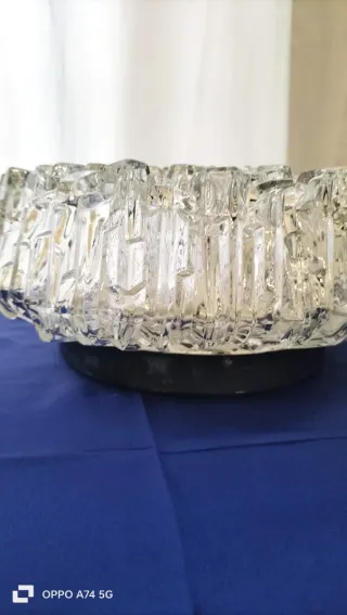 Lampadario Vetro Murano Anni '70 Trasparente