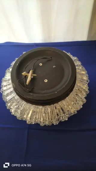 Lampadario Vetro Murano Anni '70 Trasparente