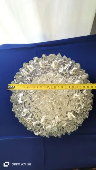 Lampadario Vetro Murano Anni '70 Trasparente